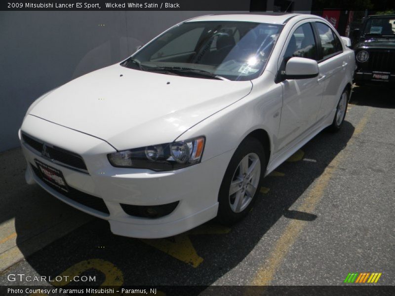 Wicked White Satin / Black 2009 Mitsubishi Lancer ES Sport