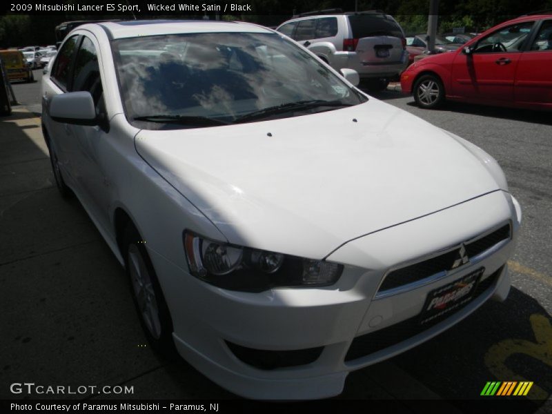 Wicked White Satin / Black 2009 Mitsubishi Lancer ES Sport