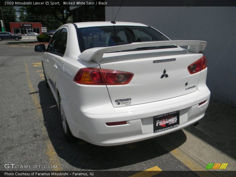 Wicked White Satin / Black 2009 Mitsubishi Lancer ES Sport