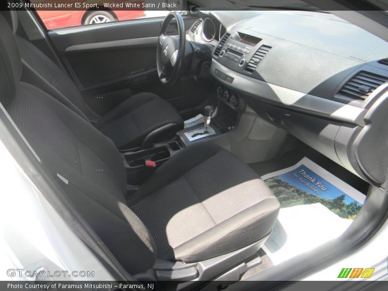 Wicked White Satin / Black 2009 Mitsubishi Lancer ES Sport