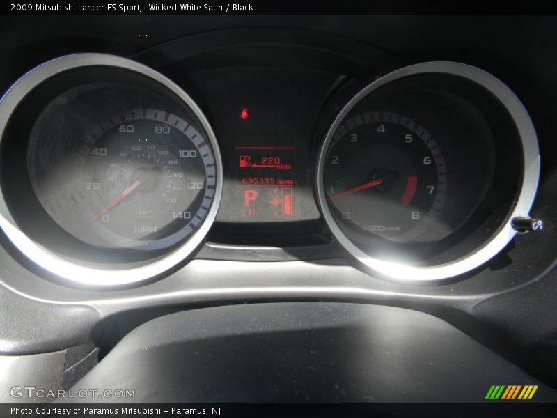 Wicked White Satin / Black 2009 Mitsubishi Lancer ES Sport