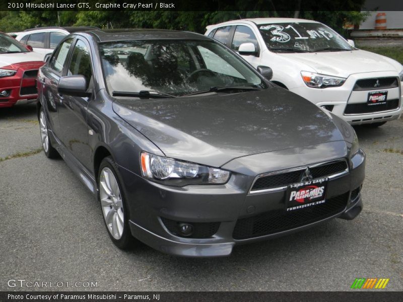 Graphite Gray Pearl / Black 2010 Mitsubishi Lancer GTS