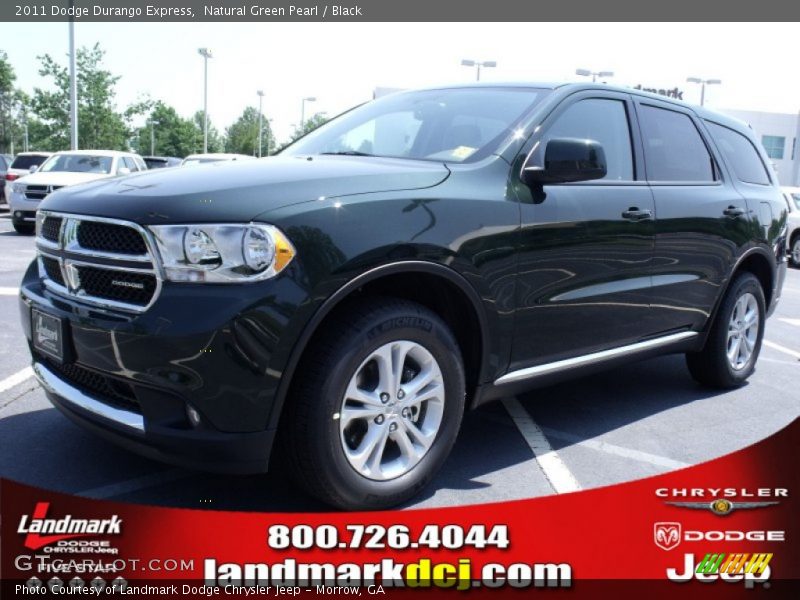 Natural Green Pearl / Black 2011 Dodge Durango Express