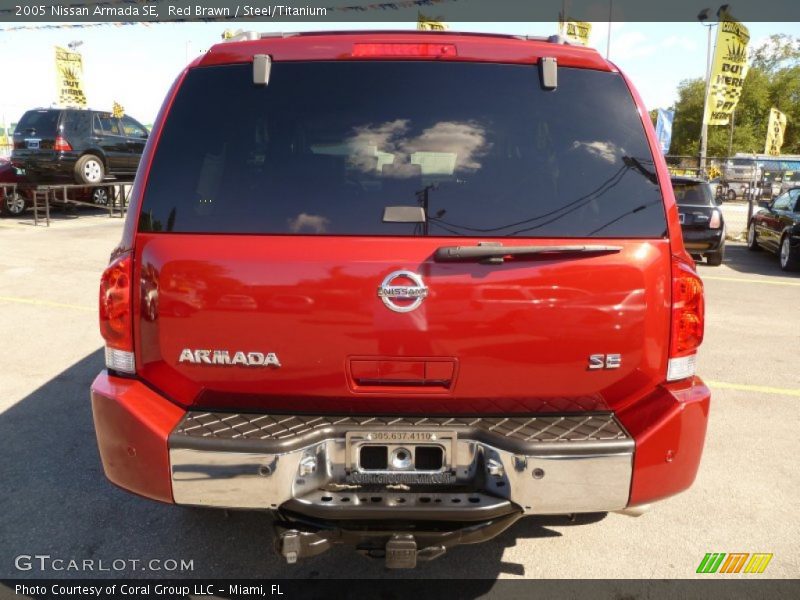 Red Brawn / Steel/Titanium 2005 Nissan Armada SE