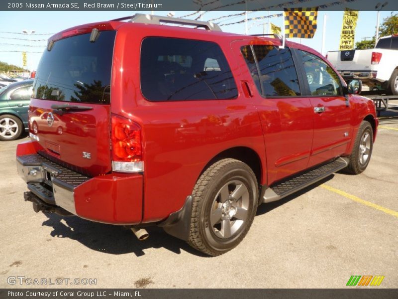 Red Brawn / Steel/Titanium 2005 Nissan Armada SE