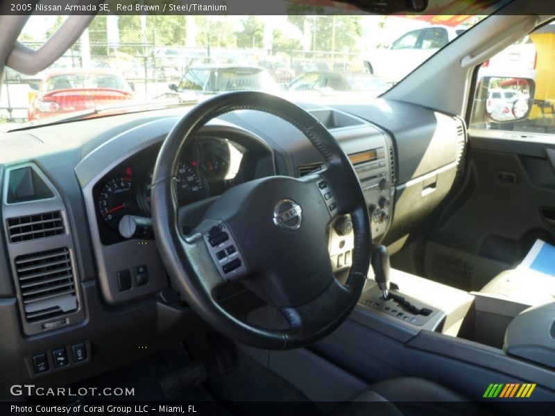 Red Brawn / Steel/Titanium 2005 Nissan Armada SE