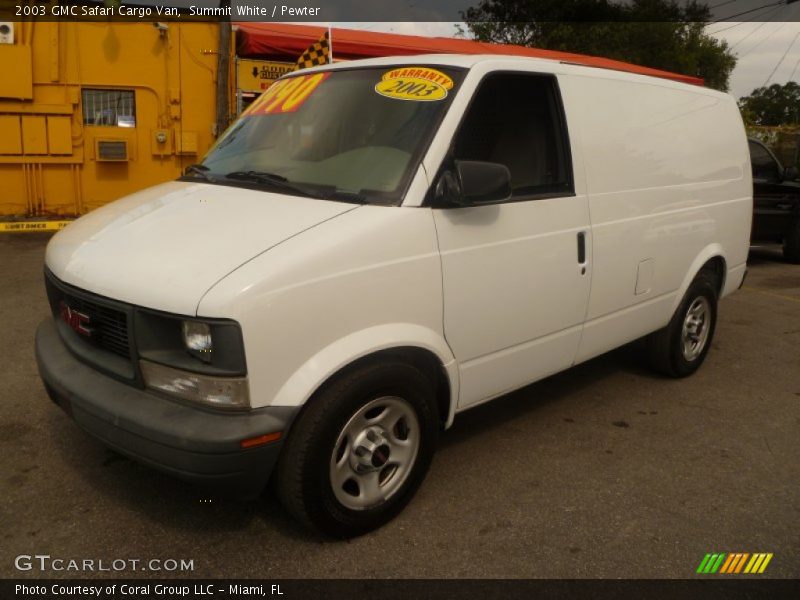 Summit White / Pewter 2003 GMC Safari Cargo Van