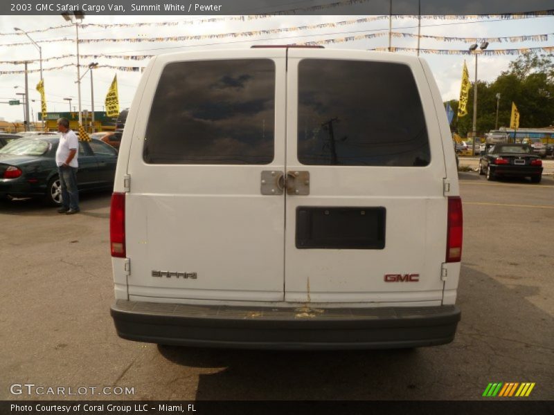 Summit White / Pewter 2003 GMC Safari Cargo Van