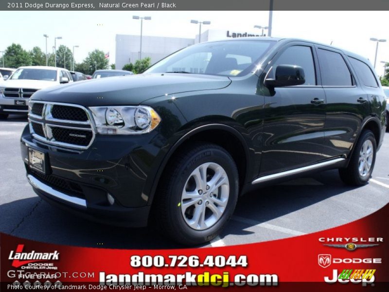 Natural Green Pearl / Black 2011 Dodge Durango Express
