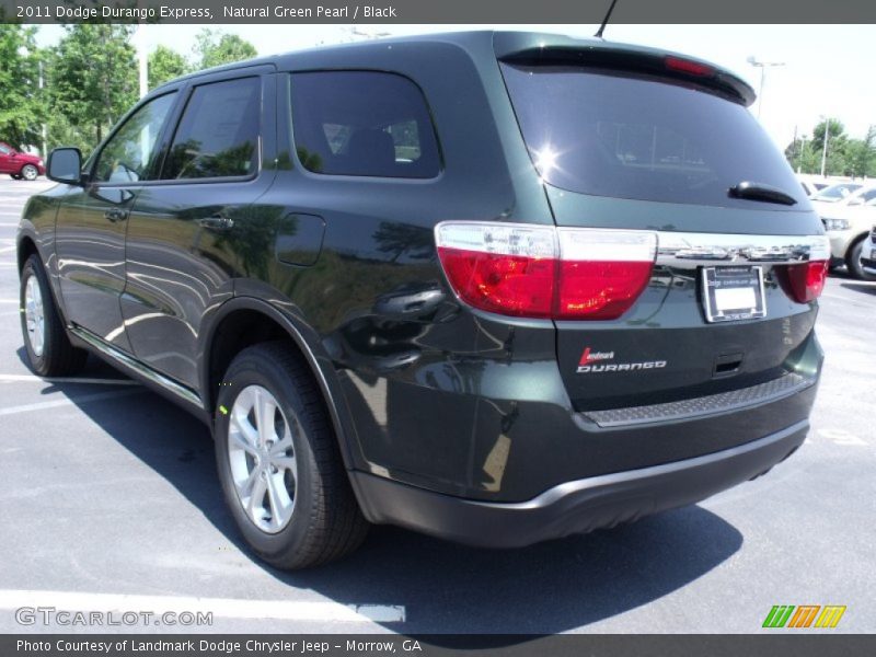 Natural Green Pearl / Black 2011 Dodge Durango Express