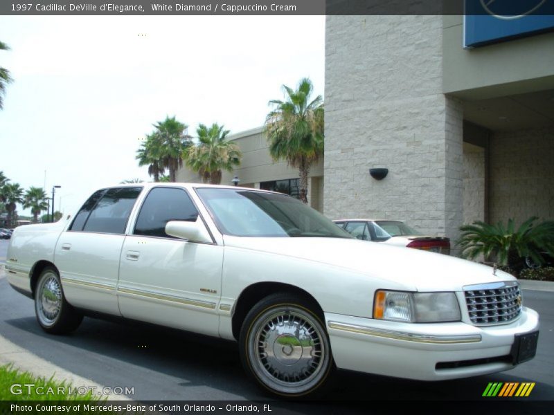 White Diamond / Cappuccino Cream 1997 Cadillac DeVille d'Elegance