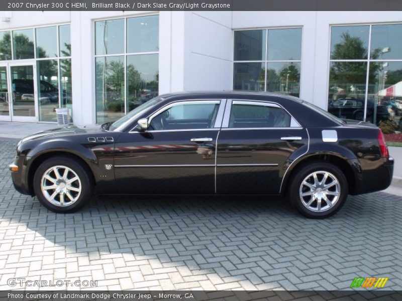 Brilliant Black / Dark Slate Gray/Light Graystone 2007 Chrysler 300 C HEMI