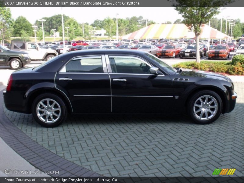 Brilliant Black / Dark Slate Gray/Light Graystone 2007 Chrysler 300 C HEMI
