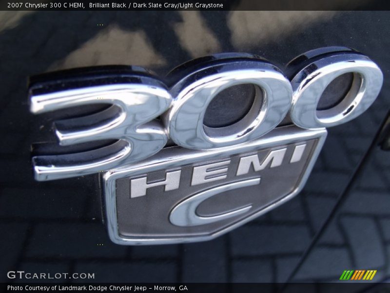 Brilliant Black / Dark Slate Gray/Light Graystone 2007 Chrysler 300 C HEMI