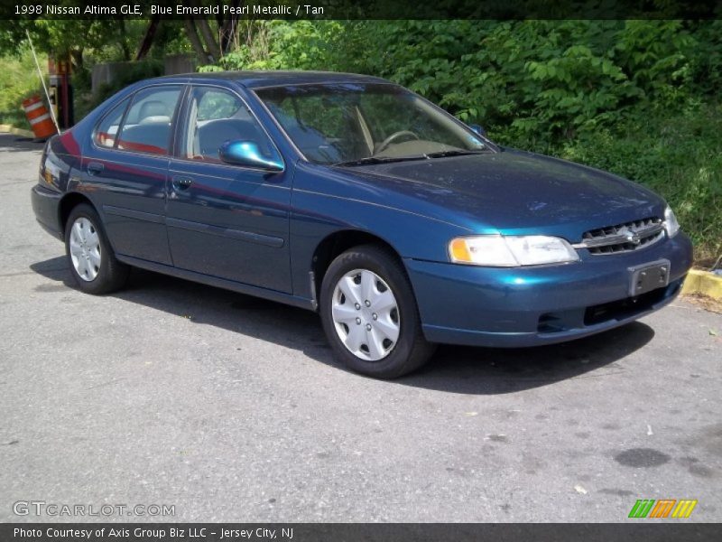 Blue Emerald Pearl Metallic / Tan 1998 Nissan Altima GLE