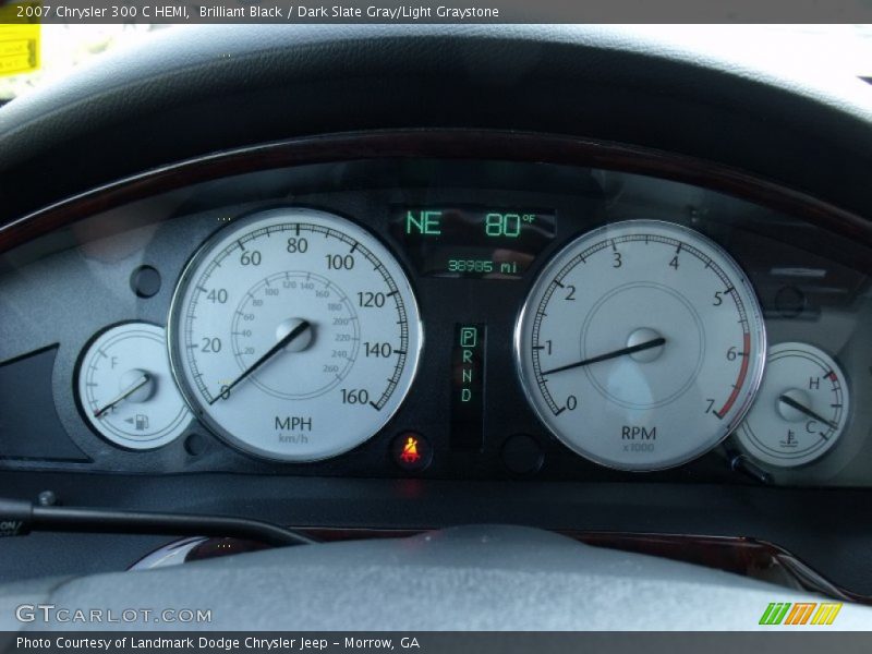 Brilliant Black / Dark Slate Gray/Light Graystone 2007 Chrysler 300 C HEMI