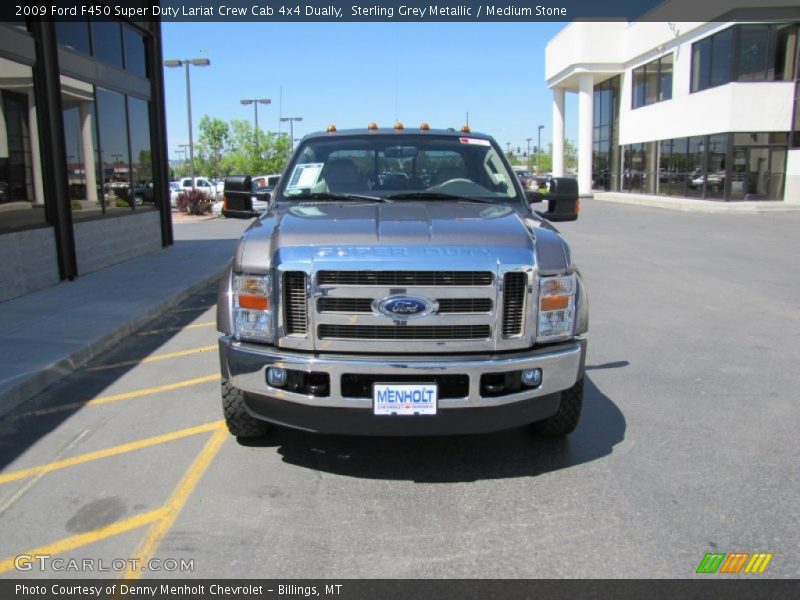Sterling Grey Metallic / Medium Stone 2009 Ford F450 Super Duty Lariat Crew Cab 4x4 Dually