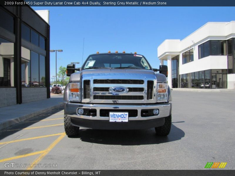 Sterling Grey Metallic / Medium Stone 2009 Ford F450 Super Duty Lariat Crew Cab 4x4 Dually