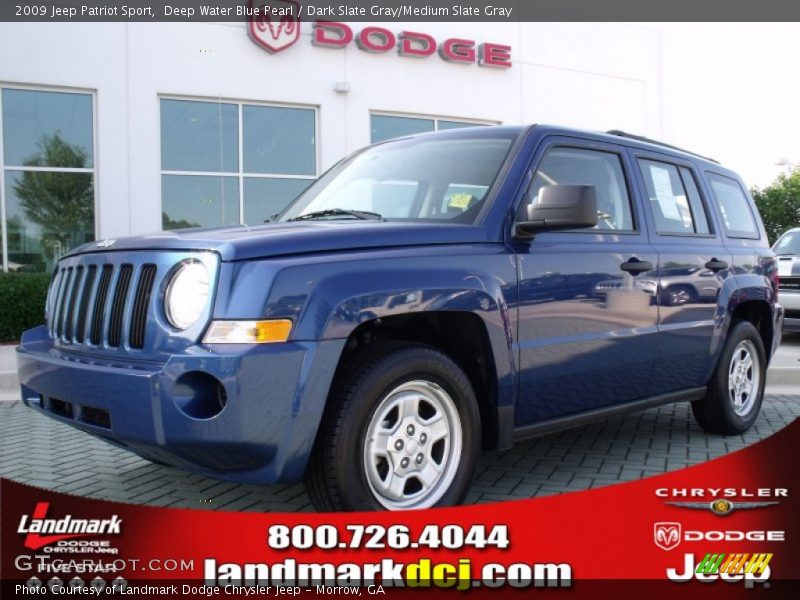 Deep Water Blue Pearl / Dark Slate Gray/Medium Slate Gray 2009 Jeep Patriot Sport