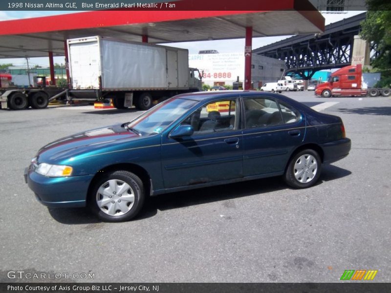 Blue Emerald Pearl Metallic / Tan 1998 Nissan Altima GLE