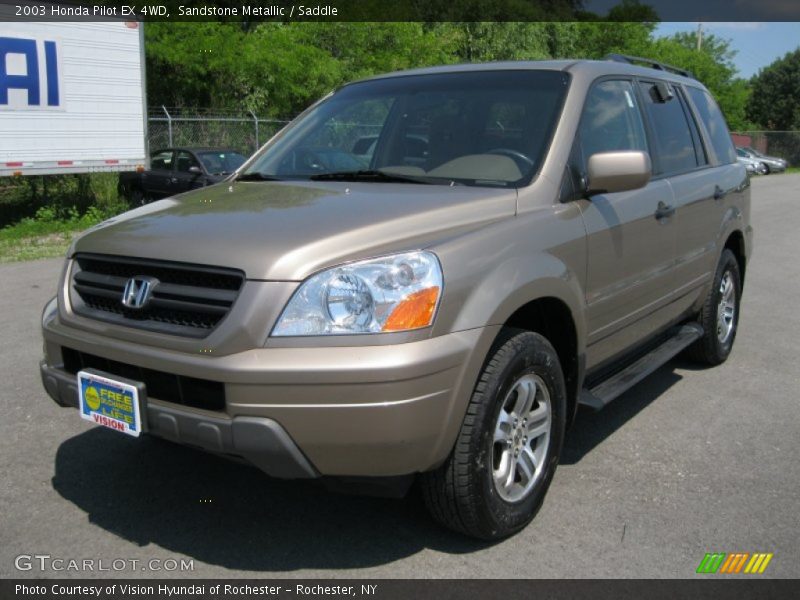 Sandstone Metallic / Saddle 2003 Honda Pilot EX 4WD