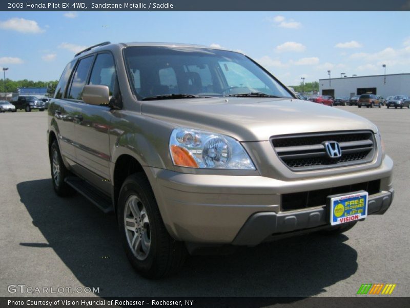 Sandstone Metallic / Saddle 2003 Honda Pilot EX 4WD