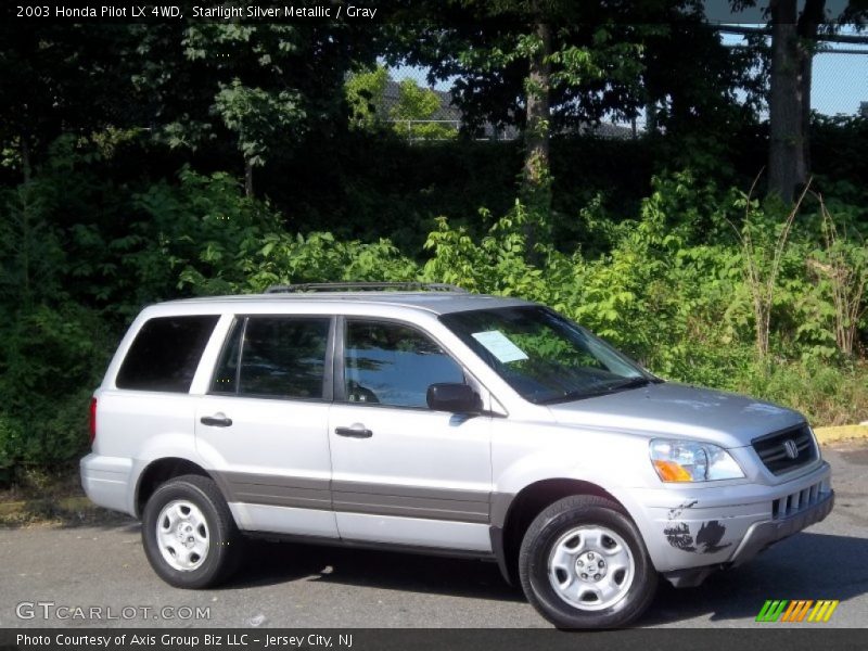 Starlight Silver Metallic / Gray 2003 Honda Pilot LX 4WD