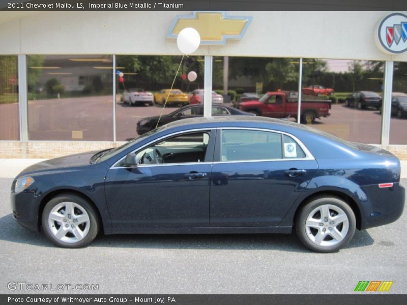 Imperial Blue Metallic / Titanium 2011 Chevrolet Malibu LS