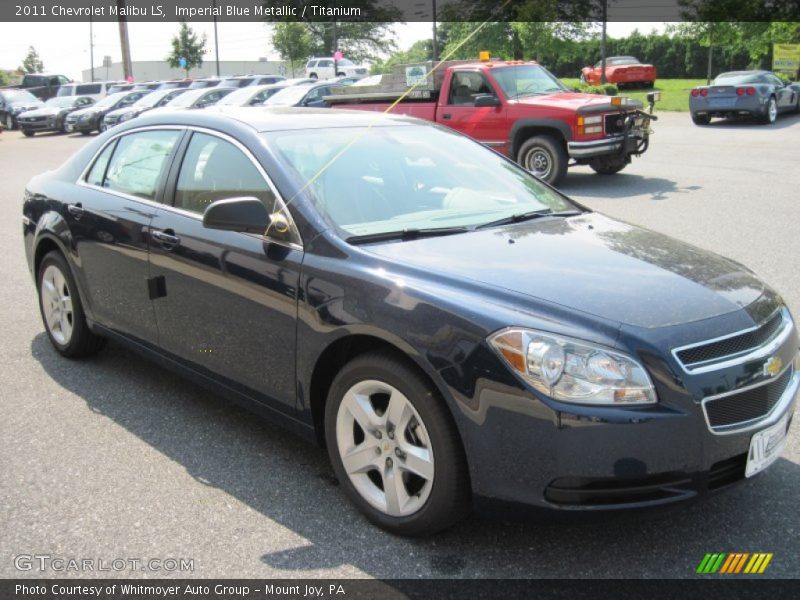 Imperial Blue Metallic / Titanium 2011 Chevrolet Malibu LS