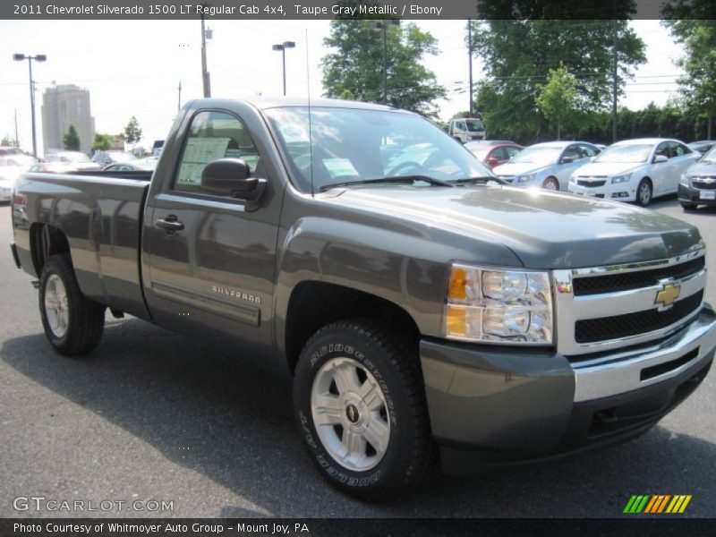 Taupe Gray Metallic / Ebony 2011 Chevrolet Silverado 1500 LT Regular Cab 4x4