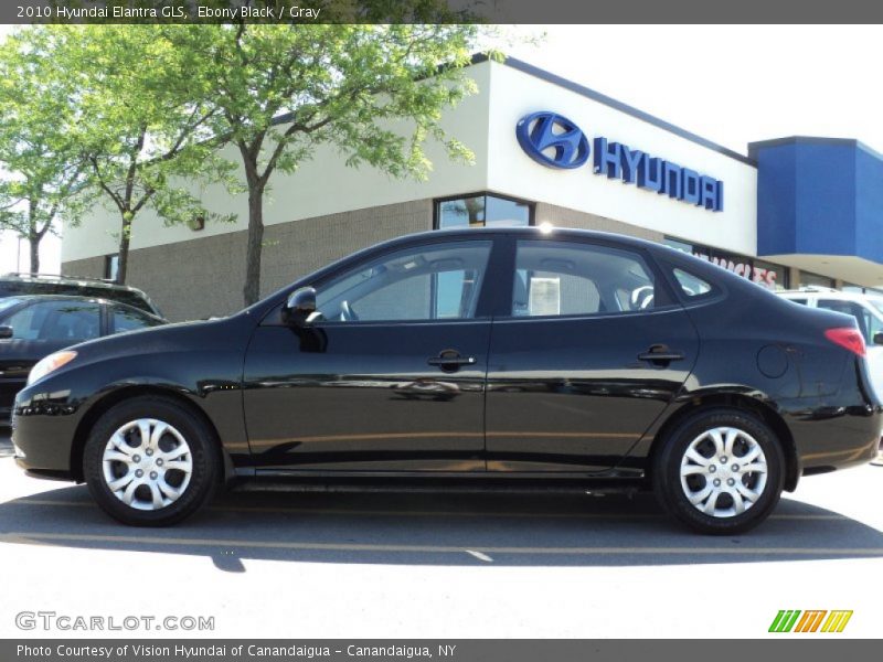 Ebony Black / Gray 2010 Hyundai Elantra GLS
