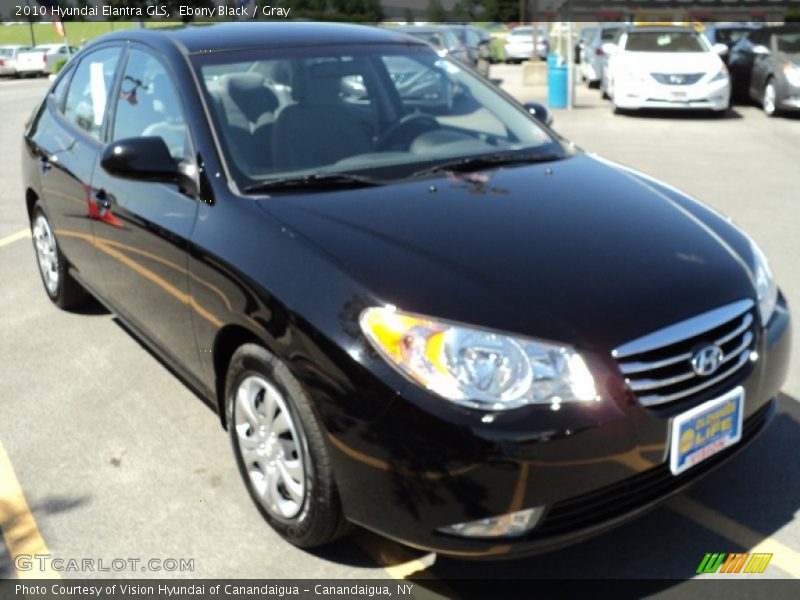Ebony Black / Gray 2010 Hyundai Elantra GLS