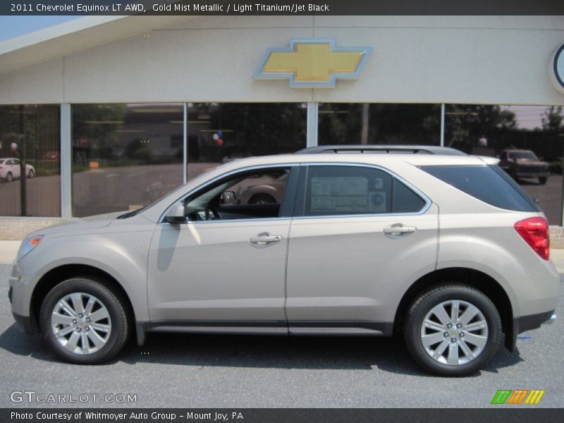 Gold Mist Metallic / Light Titanium/Jet Black 2011 Chevrolet Equinox LT AWD