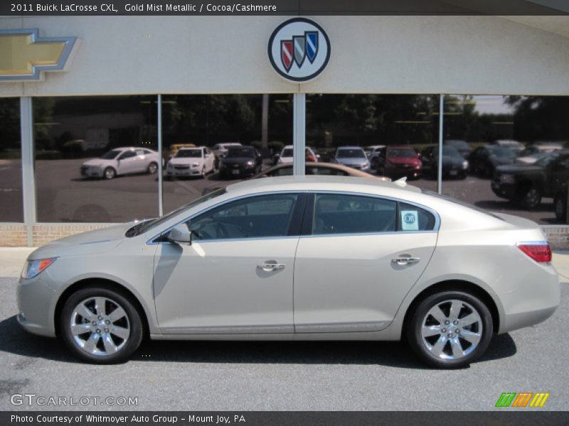 Gold Mist Metallic / Cocoa/Cashmere 2011 Buick LaCrosse CXL