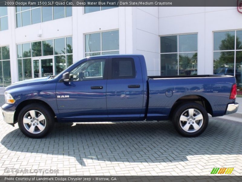 Deep Water Blue Pearl / Dark Slate/Medium Graystone 2009 Dodge Ram 1500 SLT Quad Cab