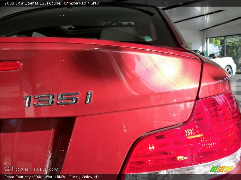 Crimson Red / Grey 2008 BMW 1 Series 135i Coupe