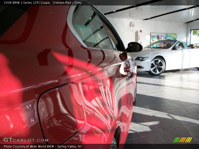 Crimson Red / Grey 2008 BMW 1 Series 135i Coupe