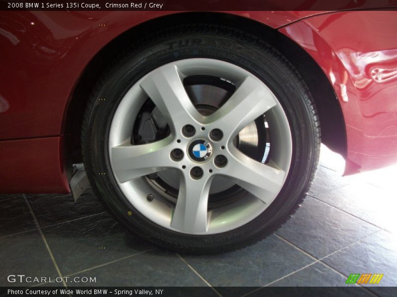 Crimson Red / Grey 2008 BMW 1 Series 135i Coupe