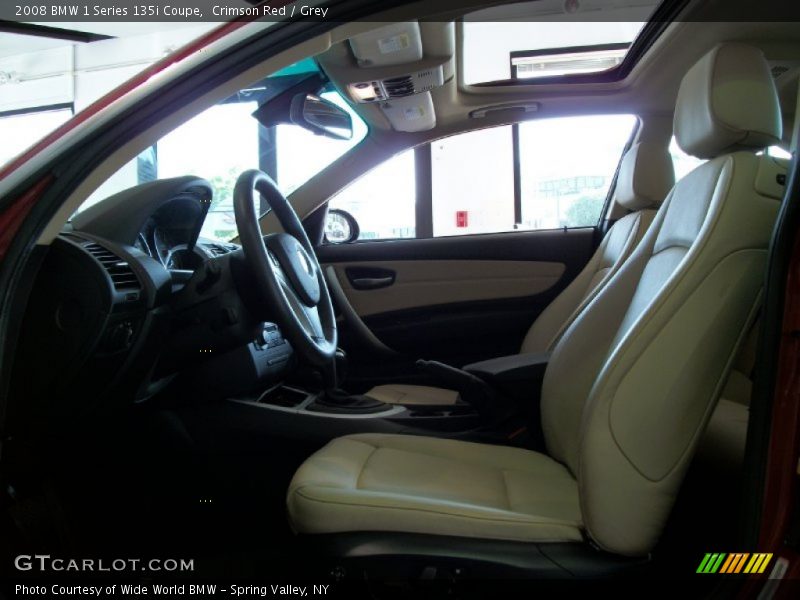 Crimson Red / Grey 2008 BMW 1 Series 135i Coupe