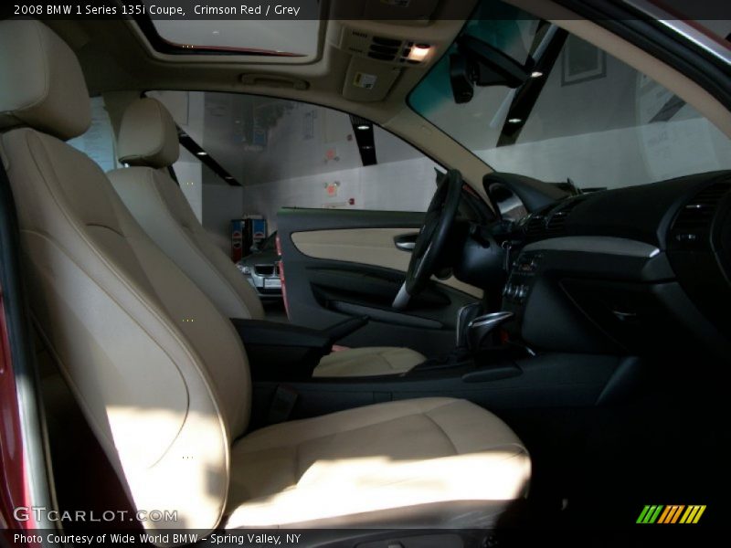 Crimson Red / Grey 2008 BMW 1 Series 135i Coupe