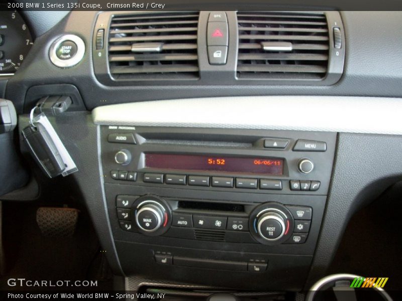 Crimson Red / Grey 2008 BMW 1 Series 135i Coupe