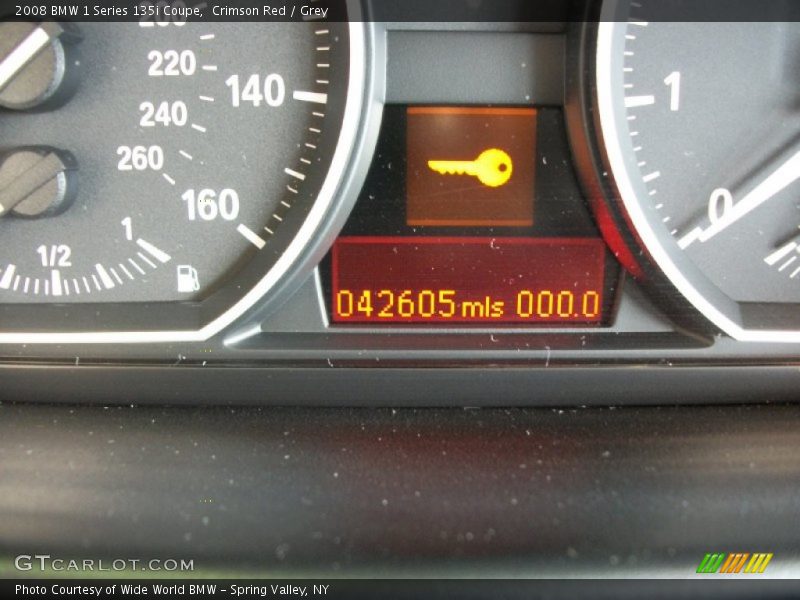 Crimson Red / Grey 2008 BMW 1 Series 135i Coupe