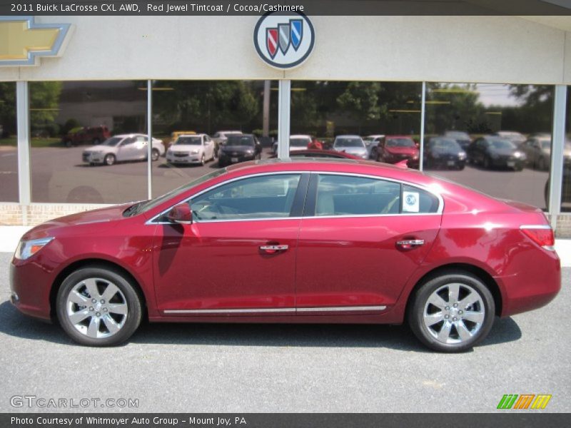 Red Jewel Tintcoat / Cocoa/Cashmere 2011 Buick LaCrosse CXL AWD