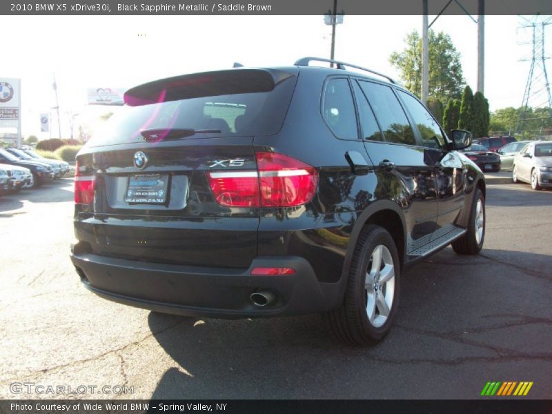 Black Sapphire Metallic / Saddle Brown 2010 BMW X5 xDrive30i