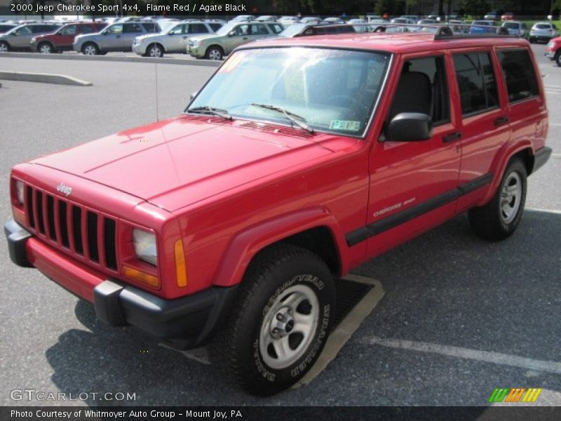 Flame Red / Agate Black 2000 Jeep Cherokee Sport 4x4