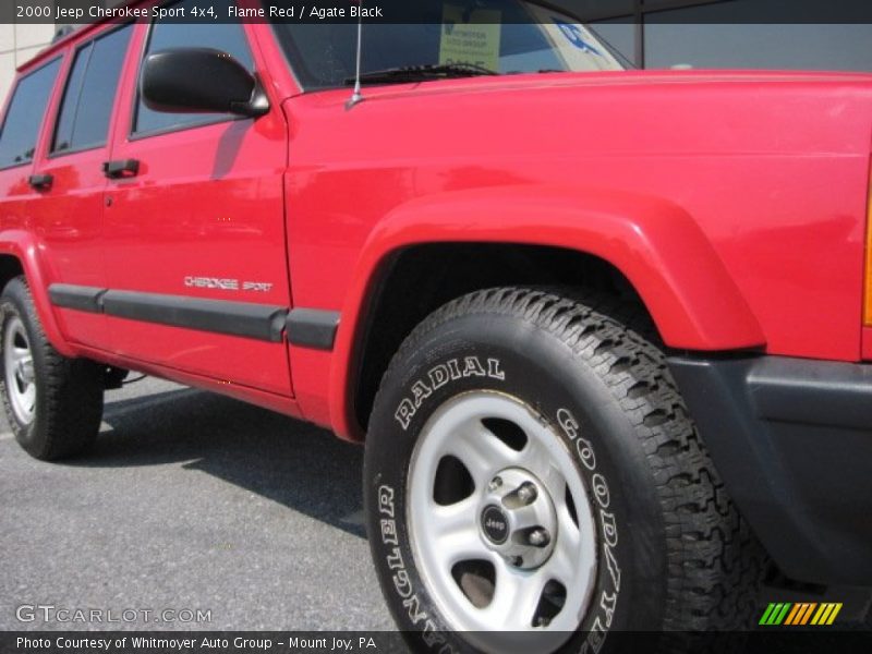 Flame Red / Agate Black 2000 Jeep Cherokee Sport 4x4