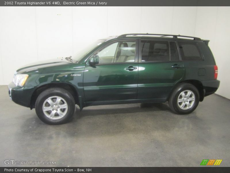 Electric Green Mica / Ivory 2002 Toyota Highlander V6 4WD