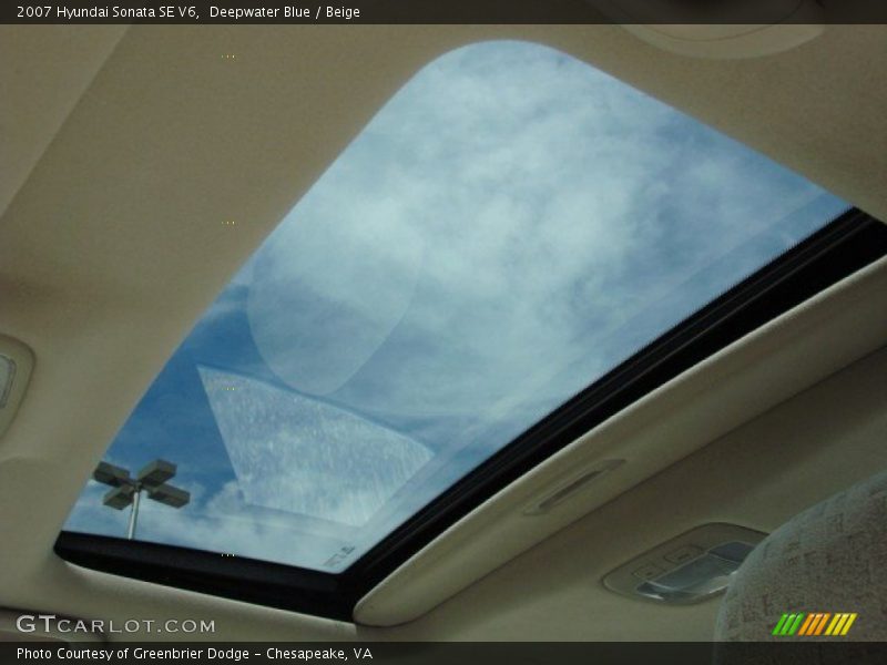 Deepwater Blue / Beige 2007 Hyundai Sonata SE V6
