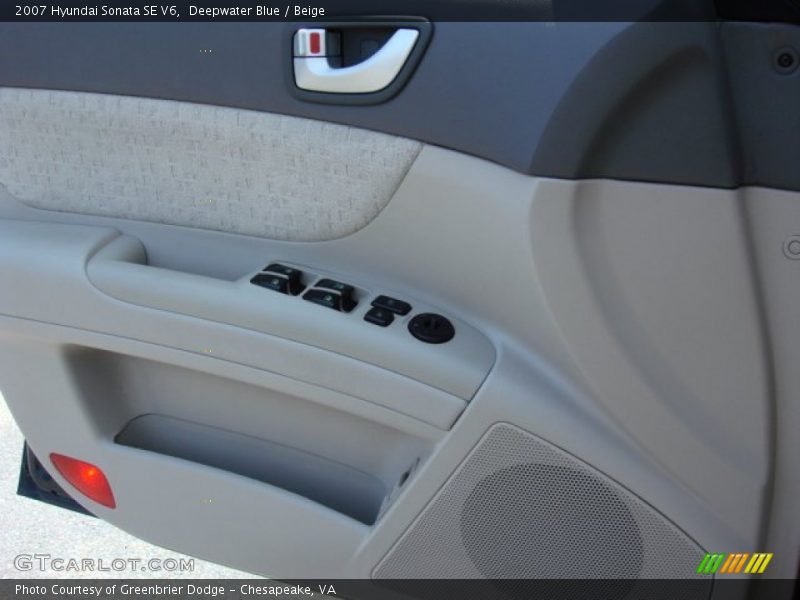 Deepwater Blue / Beige 2007 Hyundai Sonata SE V6