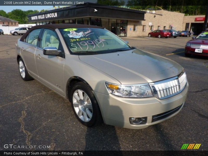 Dune Pearl Metallic / Sand 2008 Lincoln MKZ Sedan